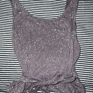 Lululemon It’s A Tie Purple Reflective Splatter Crop Wrap Tank Top Shirt 6
